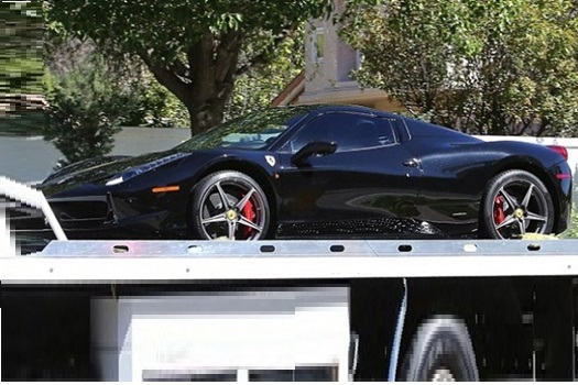 Justin Bieber's New Ferrari Spyder