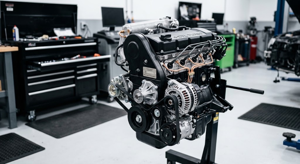 Reconditioned 4-cylinder turbo car engine tested and ready for supply and fit