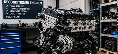 Tested reconditioned engine ready for installation